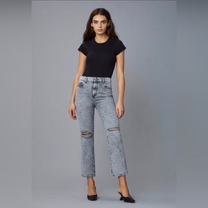 NWT DL 1961 Patti Acid Wash High Waist Ankle Straight Leg 27” Jeans- size 31